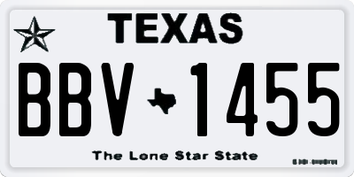 TX license plate BBV1455