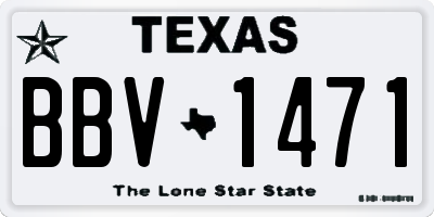 TX license plate BBV1471