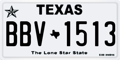 TX license plate BBV1513