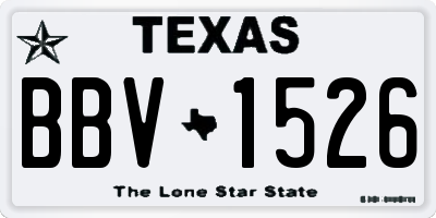 TX license plate BBV1526