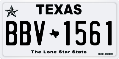 TX license plate BBV1561