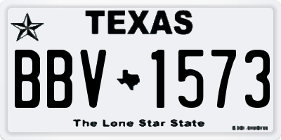 TX license plate BBV1573