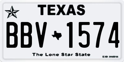TX license plate BBV1574