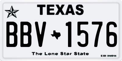 TX license plate BBV1576