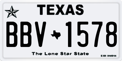 TX license plate BBV1578