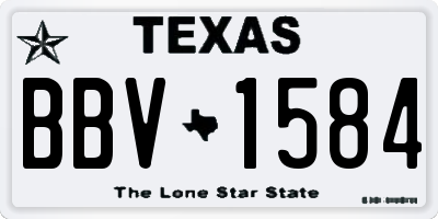 TX license plate BBV1584