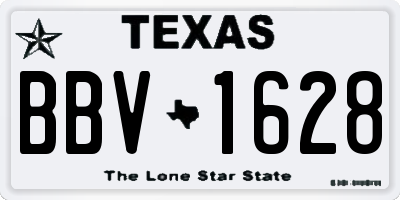 TX license plate BBV1628