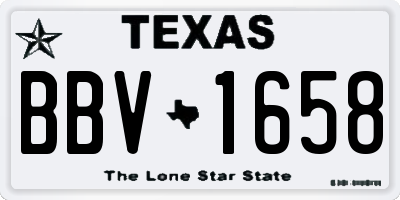 TX license plate BBV1658