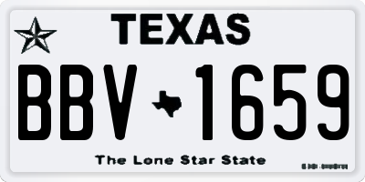 TX license plate BBV1659