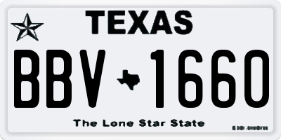 TX license plate BBV1660