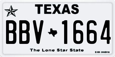 TX license plate BBV1664