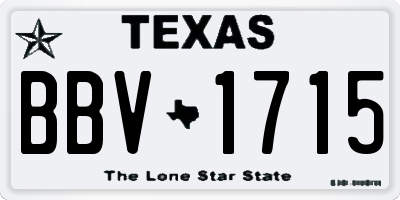 TX license plate BBV1715