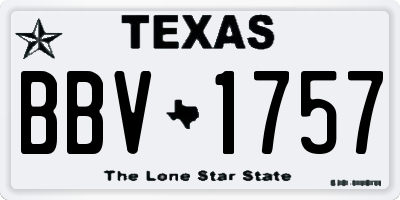 TX license plate BBV1757