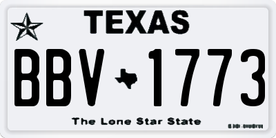 TX license plate BBV1773