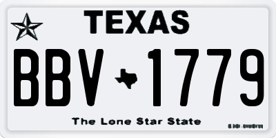 TX license plate BBV1779