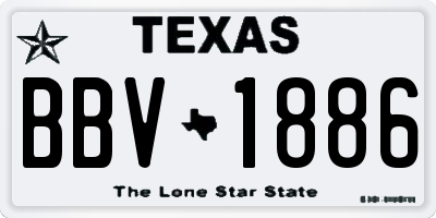 TX license plate BBV1886