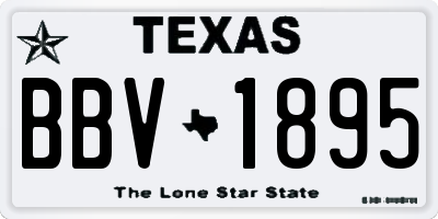 TX license plate BBV1895