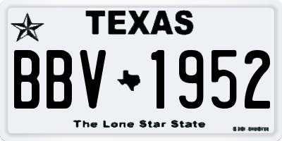 TX license plate BBV1952