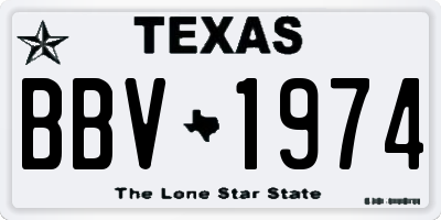 TX license plate BBV1974