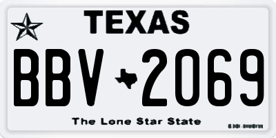 TX license plate BBV2069