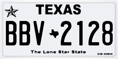 TX license plate BBV2128