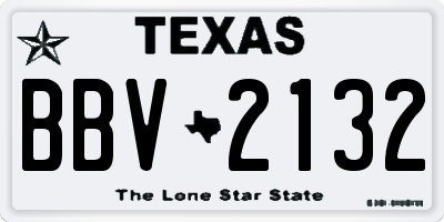 TX license plate BBV2132