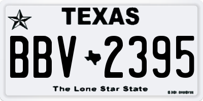 TX license plate BBV2395