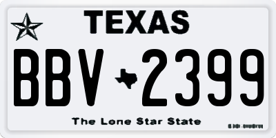 TX license plate BBV2399