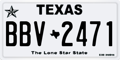 TX license plate BBV2471