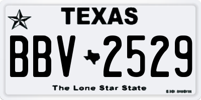 TX license plate BBV2529