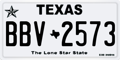 TX license plate BBV2573