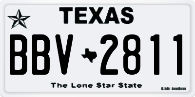 TX license plate BBV2811