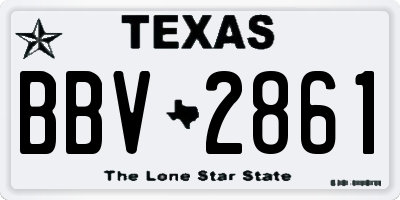 TX license plate BBV2861