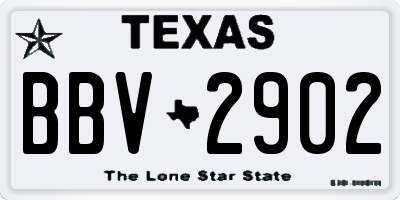 TX license plate BBV2902
