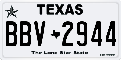 TX license plate BBV2944