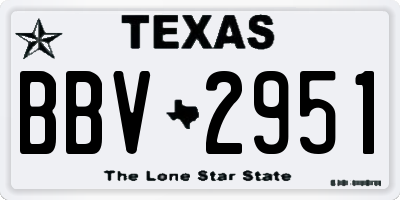 TX license plate BBV2951