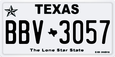 TX license plate BBV3057