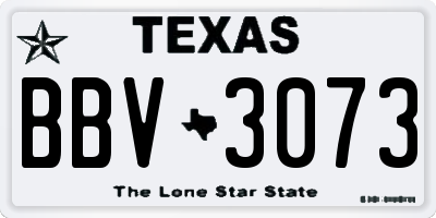 TX license plate BBV3073