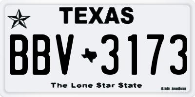 TX license plate BBV3173