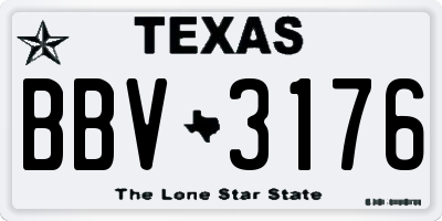 TX license plate BBV3176