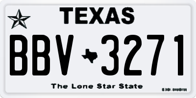TX license plate BBV3271