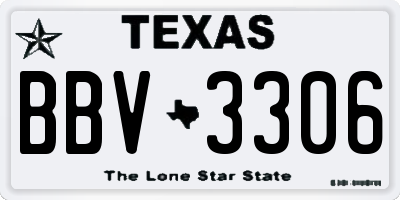 TX license plate BBV3306