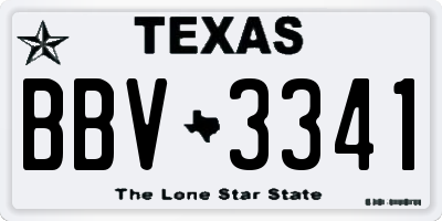 TX license plate BBV3341