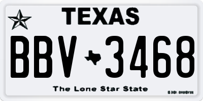TX license plate BBV3468