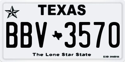 TX license plate BBV3570