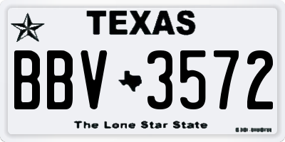 TX license plate BBV3572