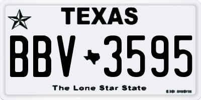 TX license plate BBV3595