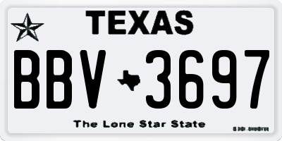 TX license plate BBV3697