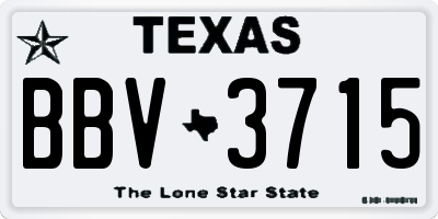 TX license plate BBV3715