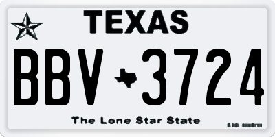 TX license plate BBV3724